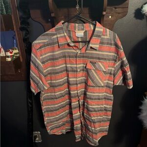 Columbia Men's Multicolor Striped Button Down Shirt
